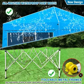 Py-3m-fpb-blue Cootentler 10x10x9ft Waterproof Portable Paint Booth Rainproof Spray For Auto Parts #3