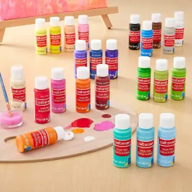 518563 Craft Smart 24 Assorted Acrylic Paint Set By 48 Fl Oz Pack Of 1 Multi Colored #3