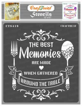 Craftreat 617566034136 Reusable Kitchen Stencils For Painting On Wood Wall Tile Furniture Fabric And