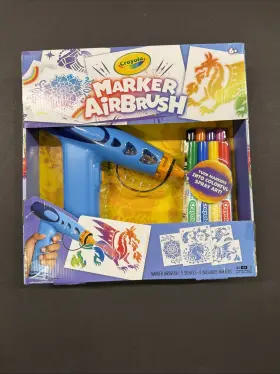 Crayola 071662076696 Marker Airbrush Spray Art Kit Battery Powered. Batteries Not Included