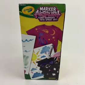 Crayola 071662219062 Marker Airbrush - With 12 Markers And 4 Stencils. Brand New #2