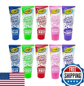 B0bhkrcg1f Crayola Taste Beauty Bathtub Finger Paint Soap - 10x 3oz Bottles Easy Clean