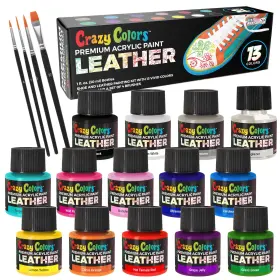 Crazy Colors 840234517307 Premium Acrylic Shoe And Leather 1 Fl Oz Pack Of 13 Assorted