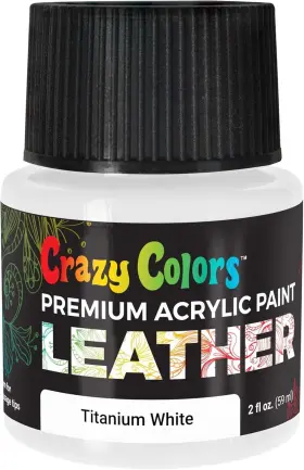 Crazy Colors 840234517345 Titanium White Premium Acrylic Leather 2 Fl Oz Pack Of 1