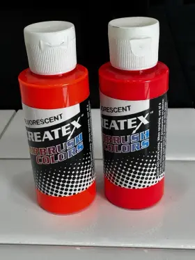 Createx 5117-04 Airbrush Color 4 Oz. Fluorscent Brite Red And Orange Gic-11-06 Gif-09-03