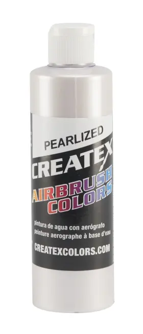 5310-08 Createx Airbrush Paint 8 Fl Oz Pearl White Non Toxic Multi Surface Coverage