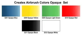 5803-00 Createx Colors 2 Oz Opaque Airbrush Paint Set Ounce Pack Of 6 Multi #2