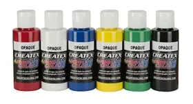 5803-00 Createx Colors 2 Oz Opaque Airbrush Paint Set Ounce Pack Of 6 Multi