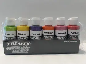 5811 Createx Pearl Sampler Airbrush Colors Set Of 6 - 2oz Bottles