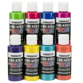 B001gdox80 Createx Part Iridescent 8 Airbrush Paint Colors Set 2 Oz Bottles