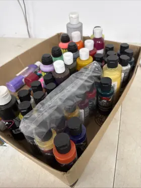 W021-02 Createx Huge Lot Of 45 Wicked Colors And Mural Paint 2oz. Water-based