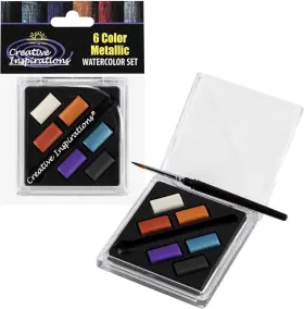 12197nb99 Creative Inspirations Professional Watercolor Paint Set - Of 6 Metallic