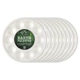 10a262 Creative Mark 100 Pack Disposable Paint Palette 7-3/8 Inch Diameter - Eco-consci