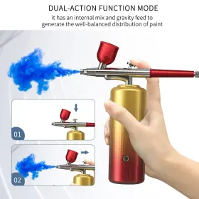 1q-z2bq-w78h Crpen Airbrush Kit With Compressor 32psi Cordless Rechargeable Portabl #3