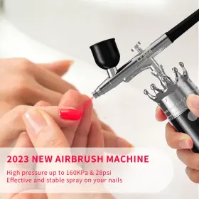 Crpen 727467204443 Airbrush Kit Portable With Compressor Nail Charms Rechargeable W #3