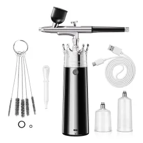 Crpen 727467204443 Airbrush Kit Portable With Compressor Nail Charms Rechargeable W