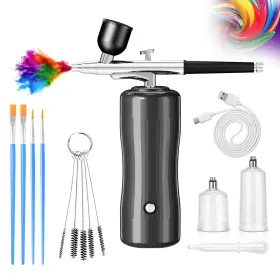 Crpen 727467204450 Airbrush With Compressor Portable Dual Action Kit Nail Mach