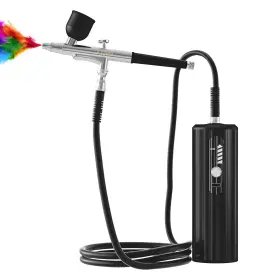 Crpen 727467985465 Airbrush Kit With Compressor Dual-action Rechargeable Handheld Air B #2
