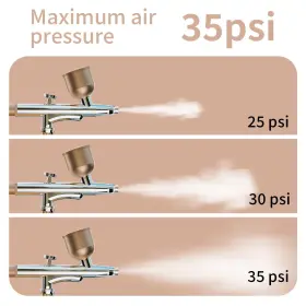 Crpen 727467985625 Airbrush Kit Dual Action Set With Compressor Portable F #3