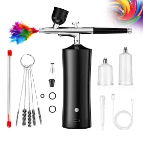 Crpen 727467986783 Airbrush Kit Portable Air Brush With Compressor Cordless Set
