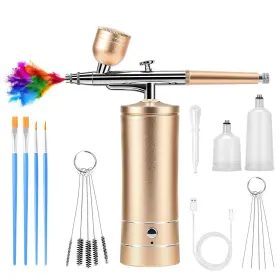 Crpen 727467986899 Airbrush-kit Air Brush Kit With Compressor Nail Charms Wireless
