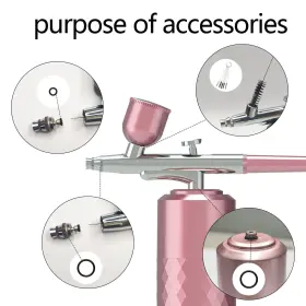 Crpen 727467986967 Airbrush Kit Rechargeable Cordless Compressor Portable Handheld Airb #2