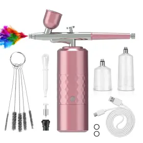Crpen 727467986967 Airbrush Kit Rechargeable Cordless Compressor Portable Handheld Airb