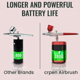 Crpen 739719845533 Airbrush Kit With Compressor Portable Barber 32psi High Pressure #3
