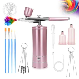 Crpen 744111023878 Airbrush Kit Air Brush With Compressor Nail Charms Wireless Fo