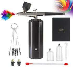 Crpen 746795181776 Airbrush Kit With Compressor 32psi Cordless Rechargeable Portabl