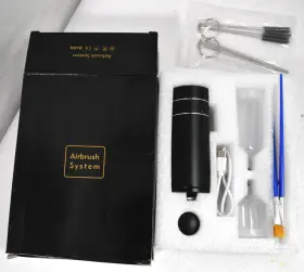 B0ckh8119x Crpen Airbrush Kit W Compressor Nail Charms Wireless Black Multi Purpose