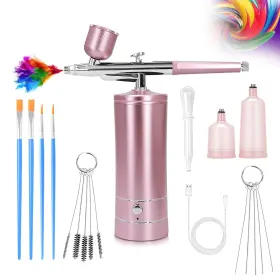 Gx-777 Crpen Airbrush Kit Air Brush With Compressor Nail Charms Wireless