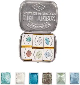 Csy Art Gallery 757842990302 Artist Watercolor Paint 6 Count Pack Of 1 Ocean