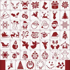 48sheet Ctnuobee 754302690222 3inch Christmas Stencils For Painting On Wood