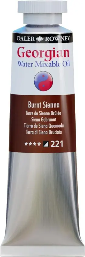 119037221 Daler Rowney Georgian Water Mixable Oil 1.25 Fl Oz Pack Of 1 Burnt Sienna