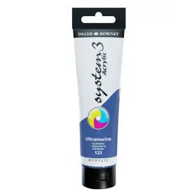 Adasy3150123 Daler Rowney System3 Ultramarine Blue 150ml Acrylic Paint Tube - 1