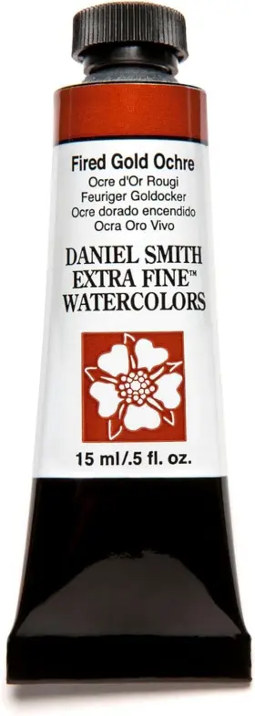 284600172 Daniel Smith Extra Fine Watercolor 15ml Paint Tube Fired Gold Ochre