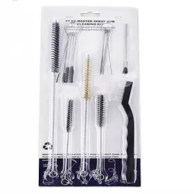 Decflo 729362050972 17 Pcs Paint Spray Gun Cleaning Maintenance Brush Kit - Wire Lubricant Cleane