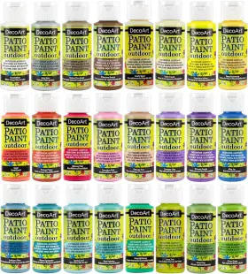Decoart 016455979099 Patio Outdoor Paint Set 24 Starter 48 Fl Oz Pack Of 1 Multi