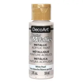 Decoart 135034 Dazzling Metallics 2-ounce White 2 Fl Oz Pack Of 1 Pearl