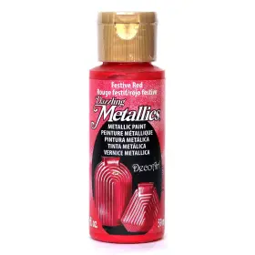 304628 Decoart Dazzling Metallics 2-ounce Festive Red 2 Fl Oz Pack Of 1