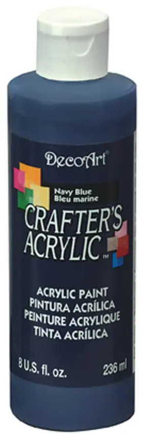 Decoart 366283 Crafters Acrylic All-purpose Paint 8oz Navy 8 Fl Oz Pack Of 1 Blue