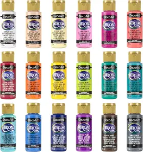 Decoart 766218086471 Americana Acrylics Paint Set Of 18 2 Fl Oz Pack Assortment