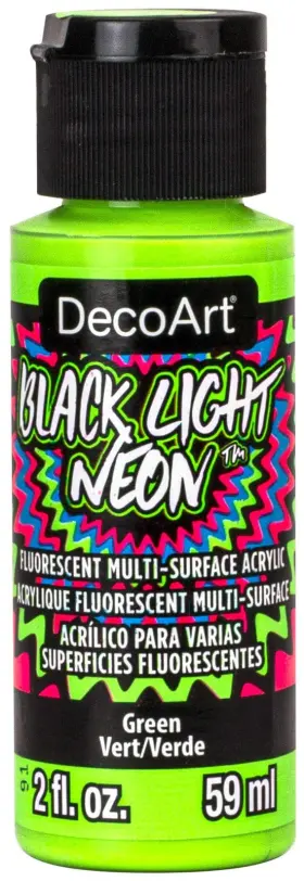 Abln-04 Decoart Deco Art Americana Black Light Neon Acrylic Paint 1 Count Pack Of Green