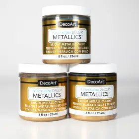 Admtl05-36 Decoart Americana D Cor Metallics 8 Fl Oz Pack Of 1 Vintage Brass 3