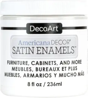 Adsa02-36 Decoart Satin Enamels Acrylic Paint 8 Fl. Fl Oz Pack Of 1 Pure White