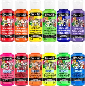 Dask396 Decoart Acrylic 2 Oz 12 Count Brights 24 Fl Pack Of 1 Yellow