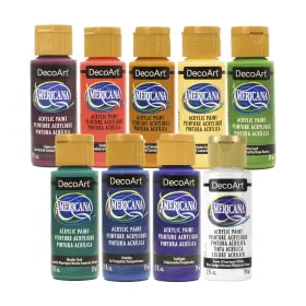 Dask830-w Decoart Americana Acrylic Paint Set 2 Fl Oz Pack Of 9 Multi - 2024 Colors