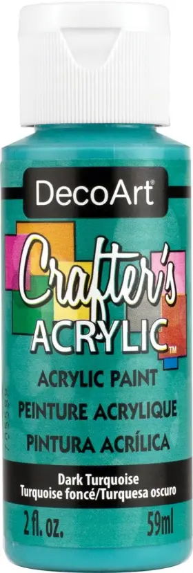 Decoart Dca-43 Crafters Acrylic All-purpose Paint 2oz-dark Turquoise6 Turquoise
