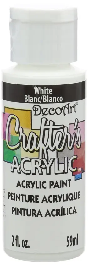 Decoart Dca01-3 Crafters Acrylic Paint 2-ounce 2 Fl Oz Pack Of 1 White
